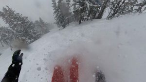 Capita Black Snowboard of Death in Powder