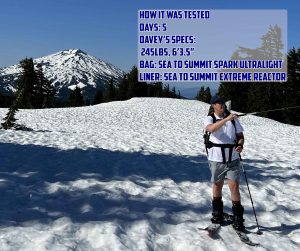 Sea to Summit Ether Light XT Sleeping Mat - how it was tested mt bachelor