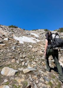 Hiking in the knee sleeve