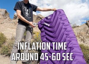 Inflation time for the Static V sleeping pad