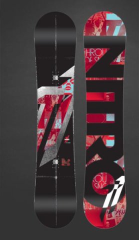 Nitro T1 Snowboard 2025 - Men's Freestyle Park Board, Twin Shape, Cam-Out Camber (Standard & Wide)