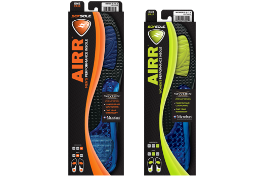2 Pairs Sof Sole Men's Airr Orthotic Performance Insoles – Full Length Comfort Inserts, Sizes 7-14